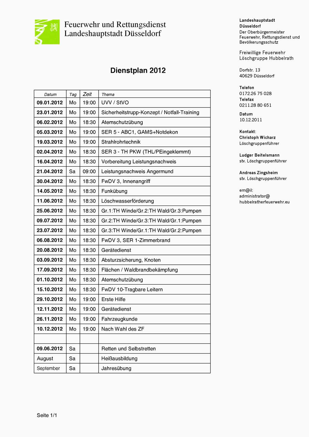 Dienstplan